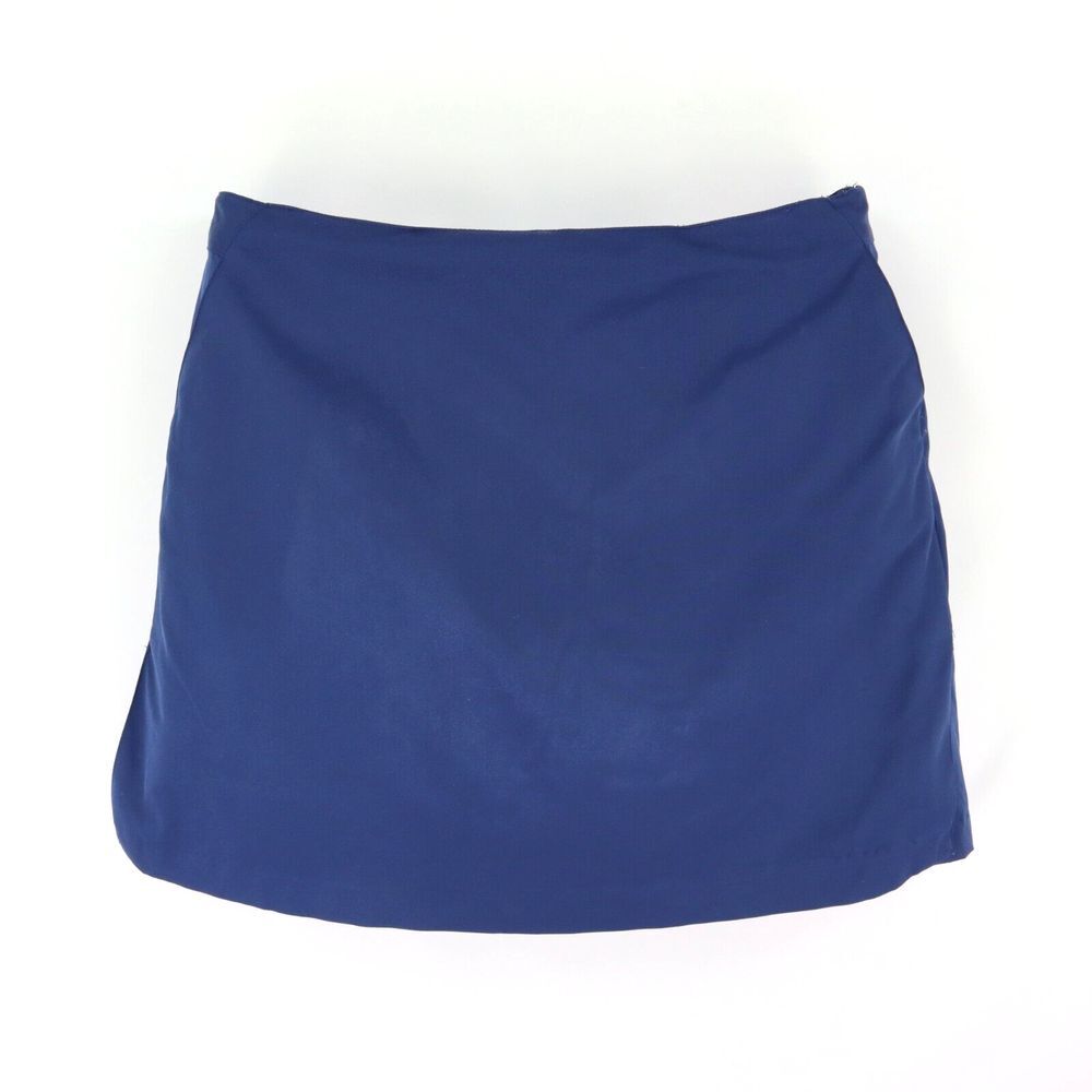 Talbots Skort Womens Sz 14 Blue Polyester Blend Pockets Stretch‎ Built-In Shorts